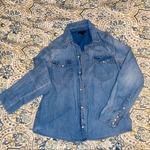 J. Crew Denim Pearl Snap “Button Up” Long Sleeve